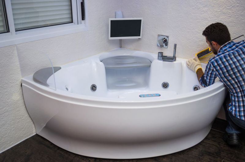 Space-saving Corner Bathtub